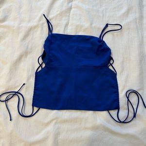 Dynamite Satin Blue Shirt Size Small